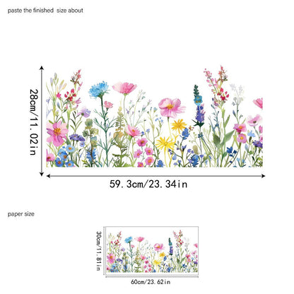 ✨DERNIER JOUR -50 % DE RÉDUCTION ! 💐Lot de stickers vitrophanie bouquet de fleurs coloré 🖼️