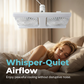 🌬️✨Ventilateur de plafond à double tête avec lumière LED – design moderne avec télécommande pour salon et chambre