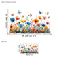 ✨DERNIER JOUR -50 % DE RÉDUCTION ! 💐Lot de stickers vitrophanie bouquet de fleurs coloré 🖼️