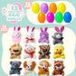 🐣 Porte-clés animalier avec coquille d'œuf – porte-clés en peluche comme cadeau de Pâques pour les enfants 🎁