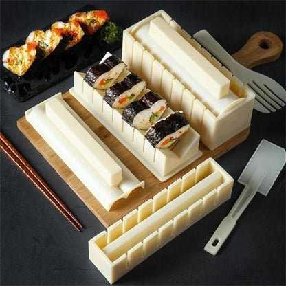 🍣🍙 -50% | Kit à Sushi 5-en-1 – Moules Multifonctions pour Sushi, Makis & Onigiri Maison, Facile à Utiliser