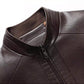 📢 50 % DE RÉDUCTION !! ⏰ Veste Chaude en Cuir pour Homme – Doublure en Peluche, Col Montant & Multiples Poches 🖤