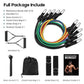 💪 50% DE RÉDUCTION 📢 Kit bandes de résistance 12 pièces – 10-100 LBS, latex naturel & mallette transport – Parfait pour home gym ou fitness nomade – entraînement complet partout 🏅