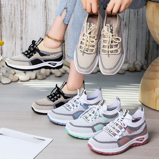Chaussures de course décontractées à lacets pour femmes