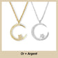 💝 Offre Saint-Valentin −50 %｜Collier délicat étoile & lune, pendentif scintillant au style poétique ✨🌙