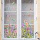 ✨DERNIER JOUR -50 % DE RÉDUCTION ! 💐Lot de stickers vitrophanie bouquet de fleurs coloré 🖼️