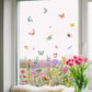 ✨DERNIER JOUR -50 % DE RÉDUCTION ! 💐Lot de stickers vitrophanie bouquet de fleurs coloré 🖼️