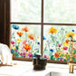 ✨DERNIER JOUR -50 % DE RÉDUCTION ! 💐Lot de stickers vitrophanie bouquet de fleurs coloré 🖼️