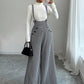 📢📢50 % DE RÉDUCTION !! ⏰ Pantalon Taille Haute à Bretelles Motif Pied-de-Poule – Coupe Large, Élégance Vintage & Silhouette Allongée 🎀👖