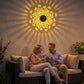 ✨🌙 -50% | Lampe Solaire Extérieure à Projection – Lanterne Cylindrique en Métal pour Jardin, Terrasse et Cour, Étanche