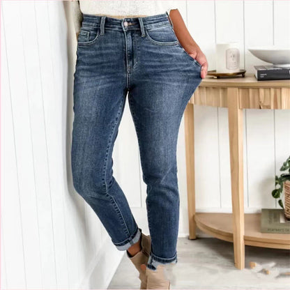 📢📢Dernier jour -50% de réduction !!⏰Jean femme taille haute, ultra confortable et stretch – Coupe skinny élégante au quotidien