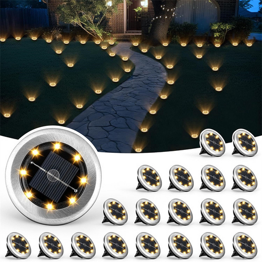 💧☀️ Luminaire encastré solaire étanche pour l'extérieur – Lot de 2