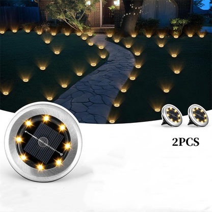 💧☀️ Luminaire encastré solaire étanche pour l'extérieur – Lot de 2