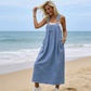 Robe salopette ample et décontractée pour femme avec poches