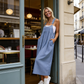 Robe salopette ample et décontractée pour femme avec poches