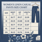 Pantalon court pour femme en mélange coton-lin