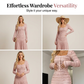 Langes Kleid mit Quadratischem Ausschnitt – Figurschmeichelnd und Elegant für den Alltag