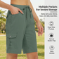 Short cargo à séchage rapide avec poches pour femme