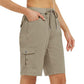 Short cargo à séchage rapide avec poches pour femme