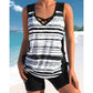 🏊‍♀️ Bedruckter zweiteiliger Tankini-Badeanzug für Damen