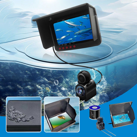 Sondeur de poissons avec caméra sous-marine – Écran HD, vision nocturne – pour la pêche sur glace et en mer 🎣📷
