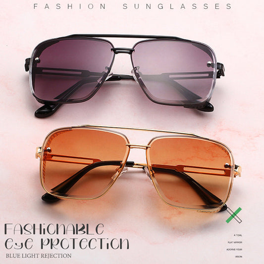Lunettes de soleil – monture métal double pont, style rétro et intemporel 🕶️