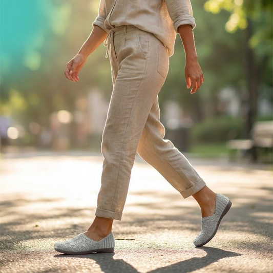 Chaussures légères en tissu aéré – design enfilable, plates & confortables – parfaites pour le quotidien, les voyages & les loisirs