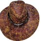 📢📢50 % DE RÉDUCTION !! ⏰ ✨ Chapeau de Cowboy Vintage à Large Bord & Lanière – PU, Taille Unique, Réglable ☀️