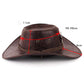 📢📢50 % DE RÉDUCTION !! ⏰ ✨ Chapeau de Cowboy Vintage à Large Bord & Lanière – PU, Taille Unique, Réglable ☀️