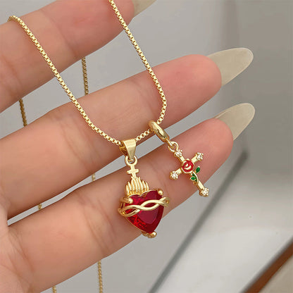 ✝️50 % DE RÉDUCTION✨ Pendentif double Gold Faith | Chaîne réglable · Savoir-faire exceptionnel · Élégance sacrée · Un cadeau plein de sens