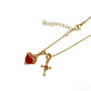 ✝️50 % DE RÉDUCTION✨ Pendentif double Gold Faith | Chaîne réglable · Savoir-faire exceptionnel · Élégance sacrée · Un cadeau plein de sens