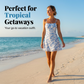 👗 50% DE RÉDUCTION 🌸 Robe dos nu en satin – fine bretelles, coupe courte décontractée – pour vacances à la mer ou soirées d'été 🌊