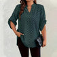 📢📢50 % DE RÉDUCTION !! ⏰Blouse à col en V à imprimé géométrique pour femme