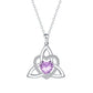 📢📢50 % DE RÉDUCTION !! ⏰Collier avec pendentif en forme de cœur au motif de nœud celtique