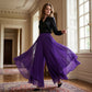 Women's Asymmetrical Chiffon Wide-Leg Pants