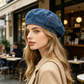 ⏰ 30 % de réduction – Offre limitée ✨ Béret en denim vintage pour femme