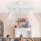 🌬️✨Ventilateur de plafond à double tête avec lumière LED – design moderne avec télécommande pour salon et chambre