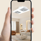 🌬️✨Ventilateur de plafond à double tête avec lumière LED – design moderne avec télécommande pour salon et chambre