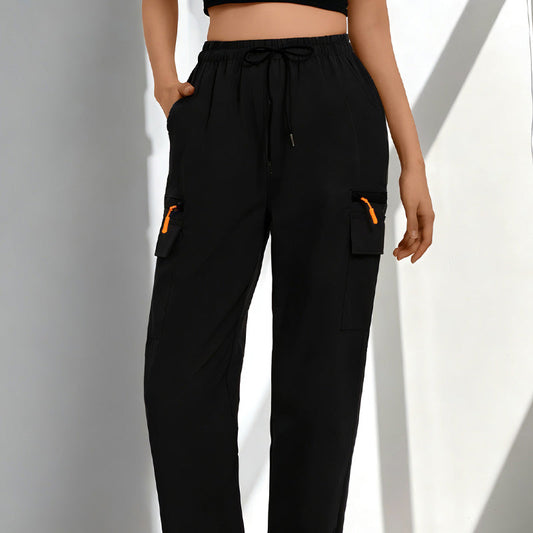 ⏰ 50% DE RÉDUCTION – Offre limitée dans le temps ✨👖 Pantalon cargo femme à cordon de serrage avec poches – Coupe décontractée et confortable