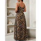 👗 50% DE RÉDUCTION 🐆 Robe maxi imprimé léopard – Col en V, bretelles spaghetti & poches latérales – Tissu léger & fluide – parfaite pour l’été, la plage ou une soirée audacieuse 🌿