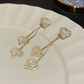 📢📢50% OFF !! ⏰Boucles d’oreilles longues cœur suspendu – Romantiques et délicates, style chaîne💕✨