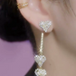 📢📢50% OFF !! ⏰Boucles d’oreilles longues cœur suspendu – Romantiques et délicates, style chaîne💕✨