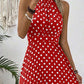 📢 Mi-saison : −50 % – ne ratez pas cette offre ! ⏰Robe Femme Pois & Dos Nu – Coupe Haute Taille, Jupe Plissée, Sans Manches, 3 Couleurs, 4 Tailles, Style Rétro & Élégant ✨