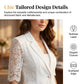 ☀️🌸 Blazer blanc en dentelle aérée, coupe ajustée – Idéal pour l'été