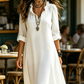 📢 Mi-saison : −50 % – ne ratez pas cette offre ! ⏰Robe Maxi Bohème à Col V et Volants Fluides – Tissu Léger, Coupe Évasée pour Une Silhouette Aérienne🌸✨