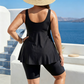 Ensemble Tankini fluide et short de bain pour femme – gaine ventre douce, coupe boy short, maintien léger – profitez de -50 % sur une sélection estivale☀️👙