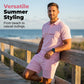 👕Tenue 2 pièces Polo + Short pour Homme – tissu respirant, coupe confortable, style polyvalent – idéal au quotidien, pour le sport ou les moments de détente en extérieur☀️