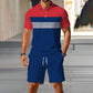 👕Tenue 2 pièces Polo + Short pour Homme – tissu respirant, coupe confortable, style polyvalent – idéal au quotidien, pour le sport ou les moments de détente en extérieur☀️