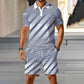 👕Tenue 2 pièces Polo + Short pour Homme – tissu respirant, coupe confortable, style polyvalent – idéal au quotidien, pour le sport ou les moments de détente en extérieur☀️