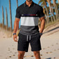 👕Tenue 2 pièces Polo + Short pour Homme – tissu respirant, coupe confortable, style polyvalent – idéal au quotidien, pour le sport ou les moments de détente en extérieur☀️